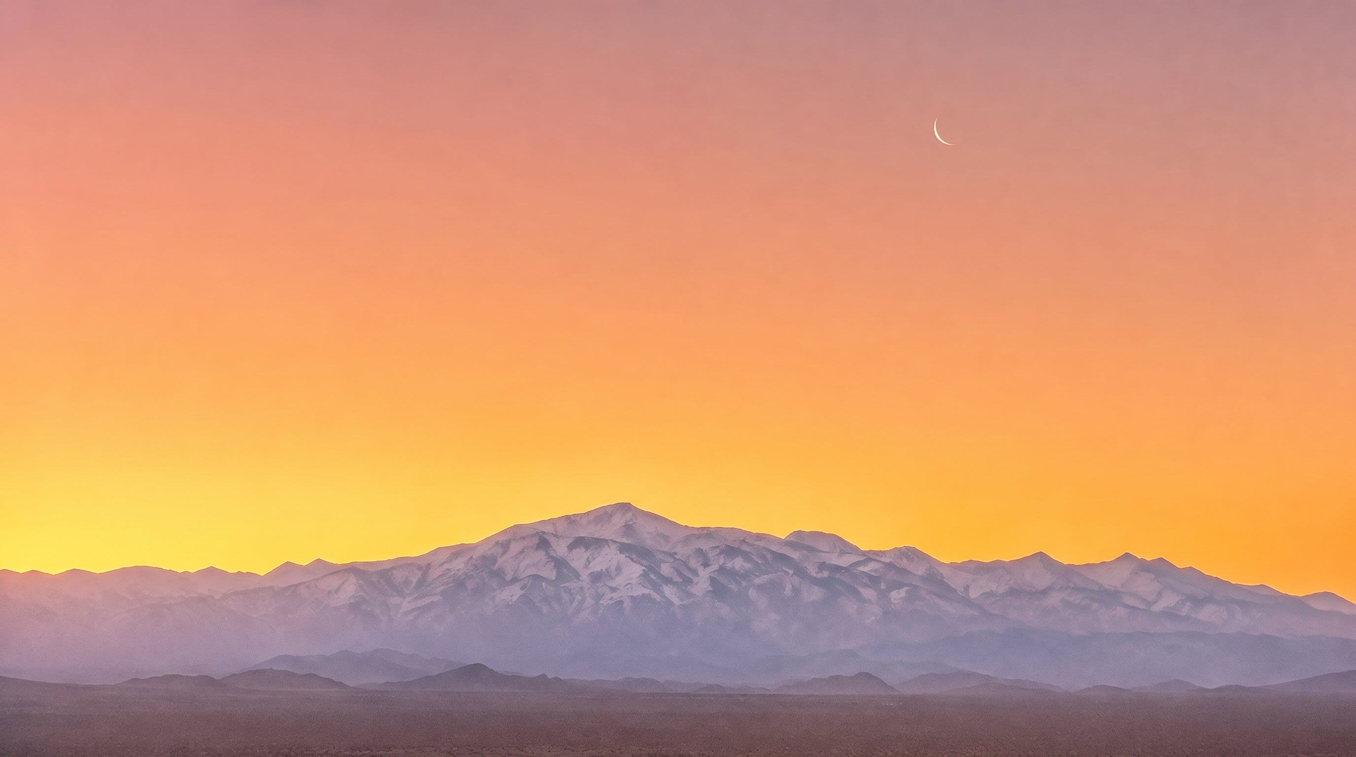 Atardecer sobre la Cordillera de los Andes, Valle de Uco